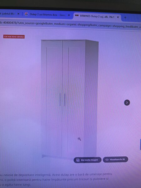 Dulapuri albe cu 2 usi Ikea model Brimmes