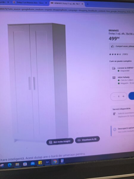 Dulapuri albe cu 2 usi Ikea model Brimmes